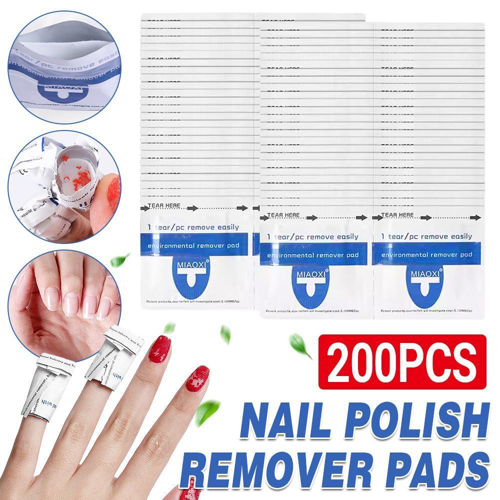 Disposable Nail Polish Remover UV Soak Off Acetone Art Removal Gel Wraps Cleaner