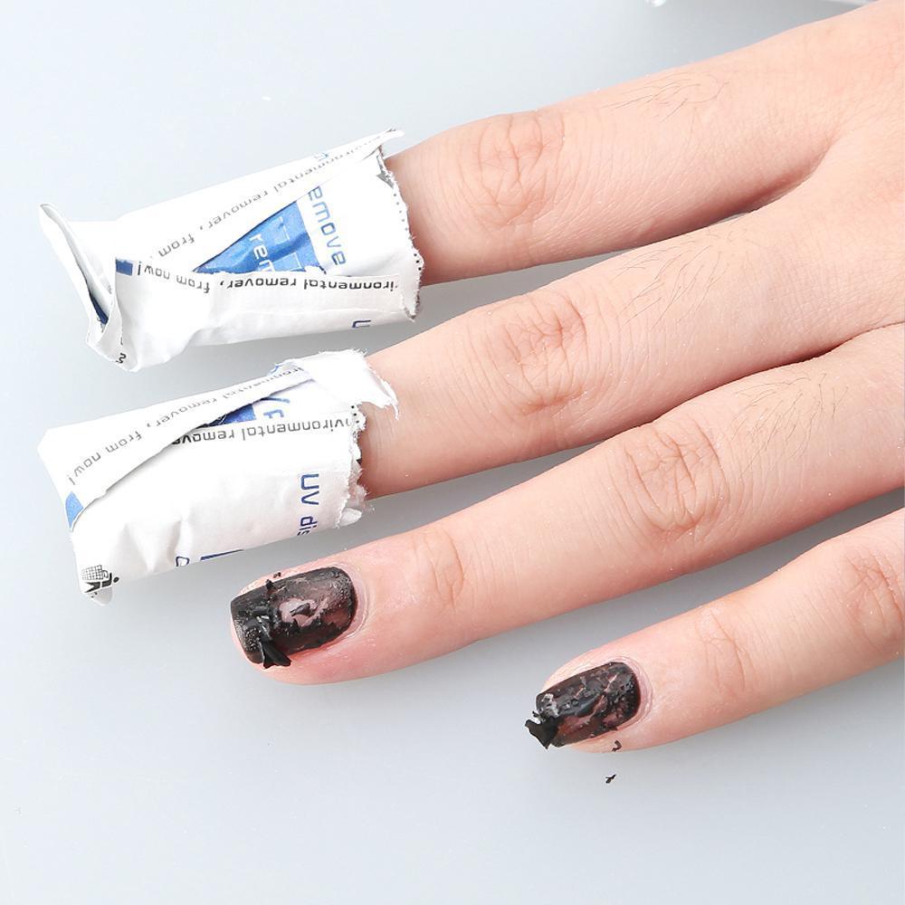 Disposable Nail Polish Remover UV Soak Off Acetone Art Removal Gel Wraps Cleaner 4
