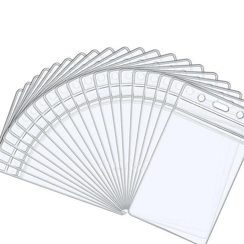 20PCS Badge PVC Swipe Work Opal Card Holder Security ID Tag Hang Lanyard Strap - Colourful 20PCS 12