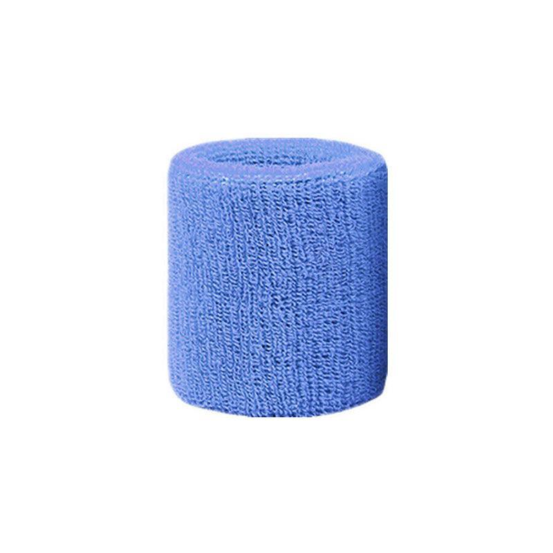 Sport Cotton Wristband Wrist Band Sweatband Sweat Training Tennis Gym Yoga - Blue Gray 14