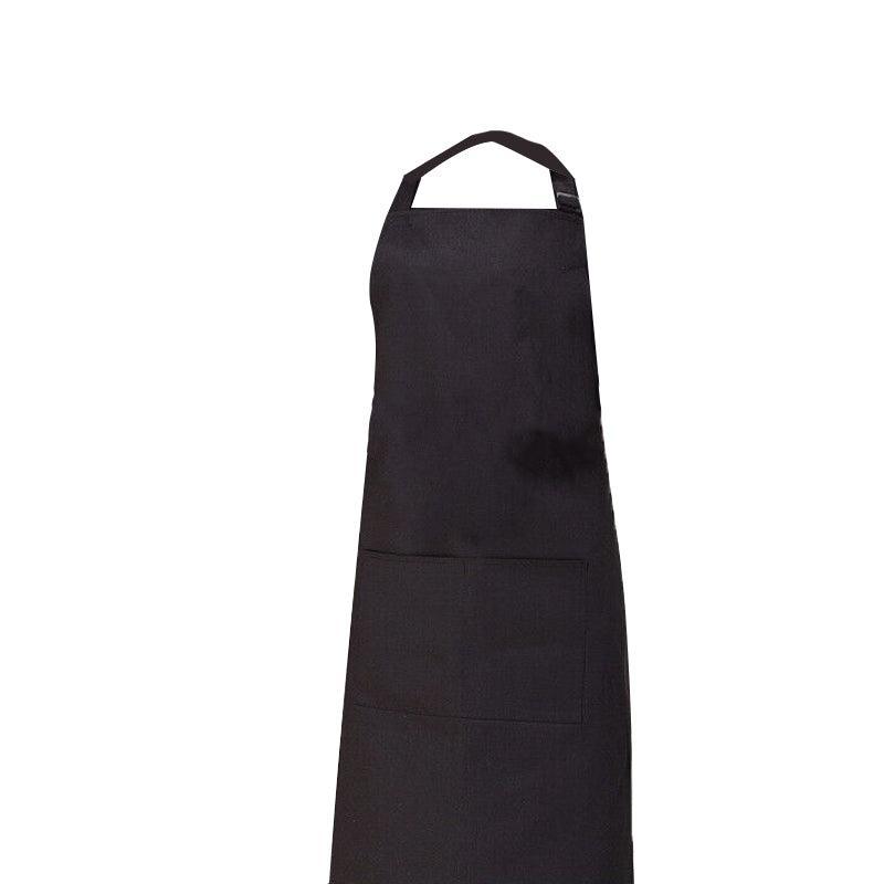 Apron with Pocket 2Pcs Chef Butcher Kitchen Cooking Baking Restaurant Wear - Coffee White Strip 10