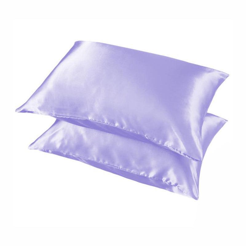 2 Pack Satin Pillowcases Luxury Soft Cushion Covers Bedroom Home Decor - Coffee 15