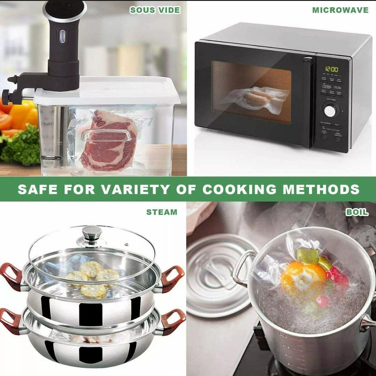 100pcs Vacuum Food Sealer Bags Precut BPA Free Commercial Grade Storage Saver - 32x45cm 5