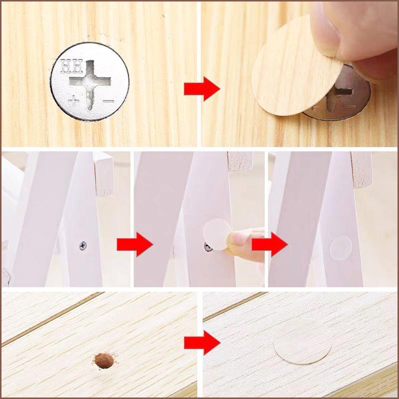 54 X Self Adhesive Decorative Screw Cover Caps Holes Cams Furniture Kitchen 20mm - PC 103 3
