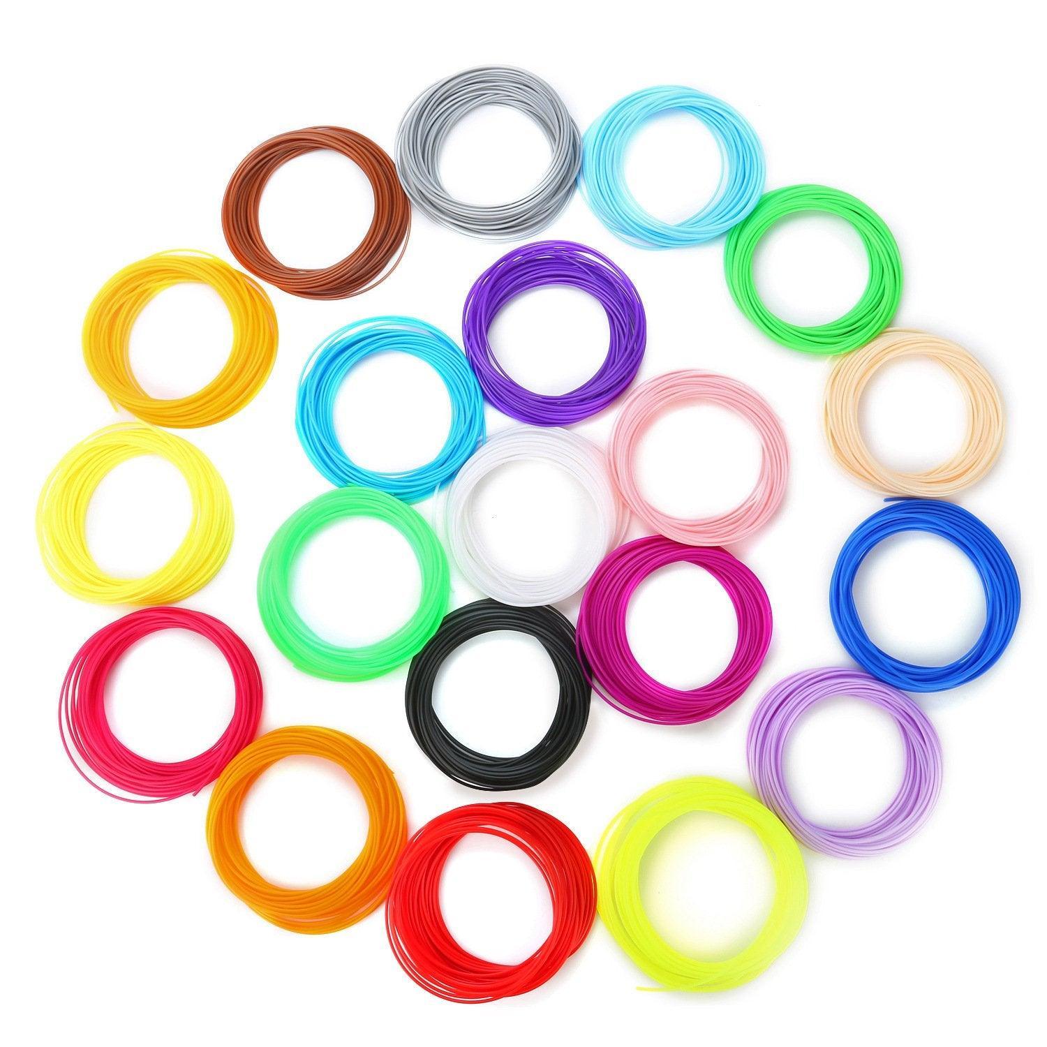 10/20 Colours 5m 1.75mm PLA Refill Filament Consumable for 3D Printer Drawing Pen - Consumables (10M*10Colours) 7