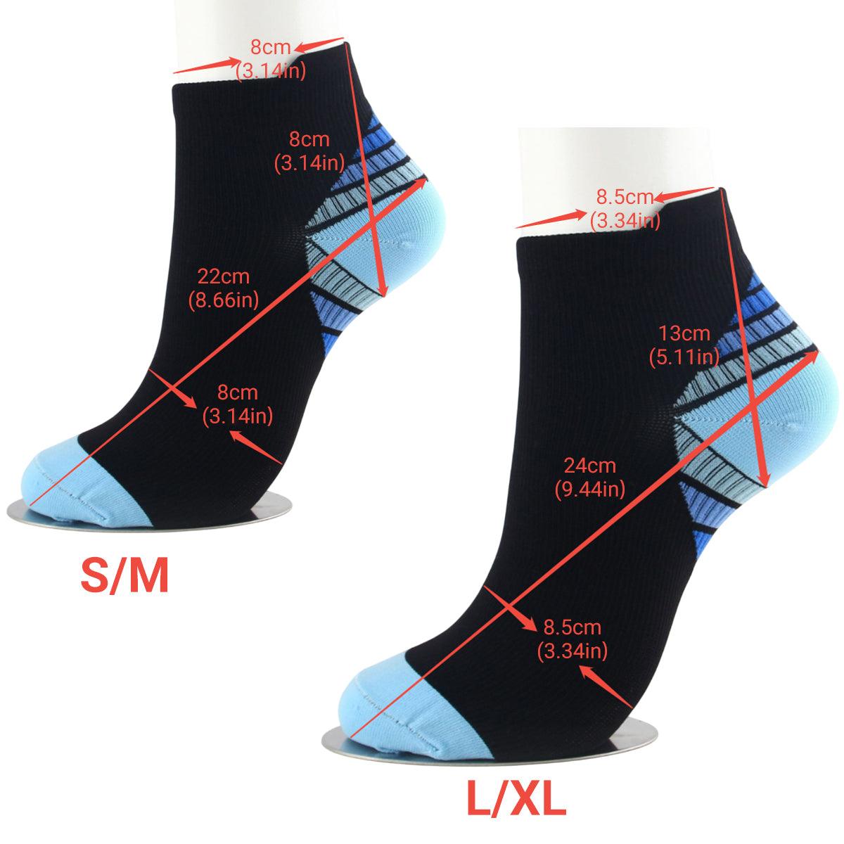 3x Plantar Fasciitis Compression Socks Foot Sleeve Ankle Support Brace Achy S/M - Red 3
