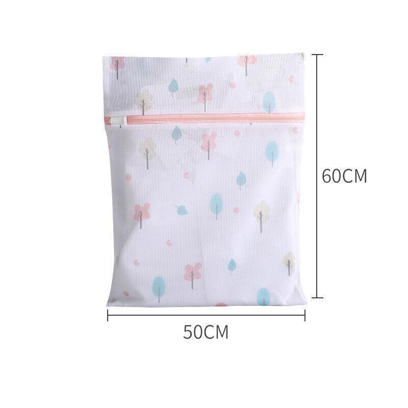 4Pcs Cute Delicates Wash Bag Laundry Lingerie Bra Washing Pack Set Clothes Case - Blue 4