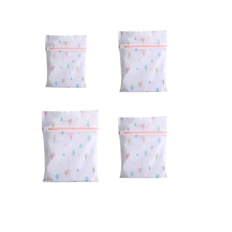 4Pcs Cute Delicates Wash Bag Laundry Lingerie Bra Washing Pack Set Clothes Case - Blue 7