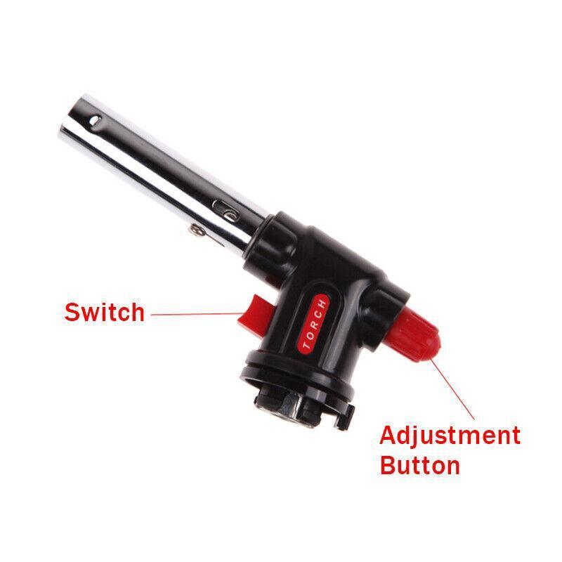 Butane Gas Torch Blow Lighter Flame Burner for Welding BBQ Kitchen Baking 4
