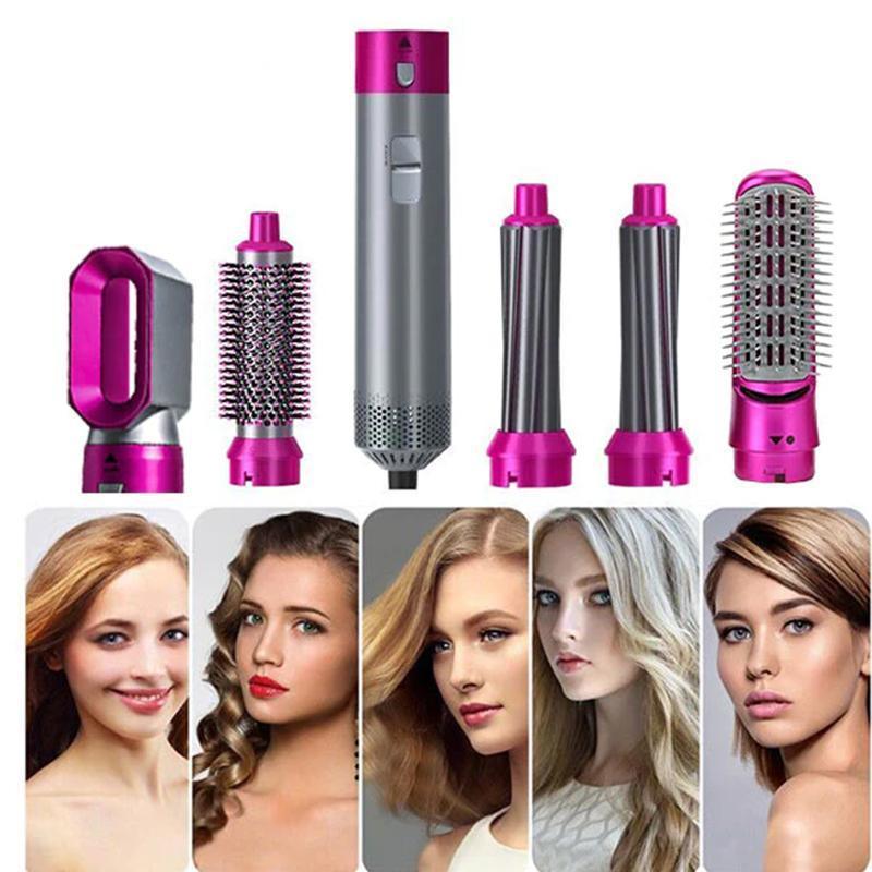 5 IN 1 Hair Dryer Brush Hot Comb Air Volumizer Curler Straightener Curling Style 3