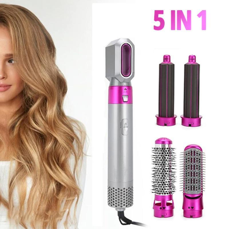 5 IN 1 Hair Dryer Brush Hot Comb Air Volumizer Curler Straightener Curling Style 4