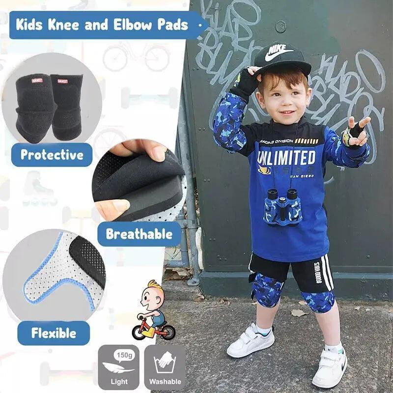 Aolikes Kid Knee Pad Crash Proof Antislip Basketball Skating Protector M Size - Black 3