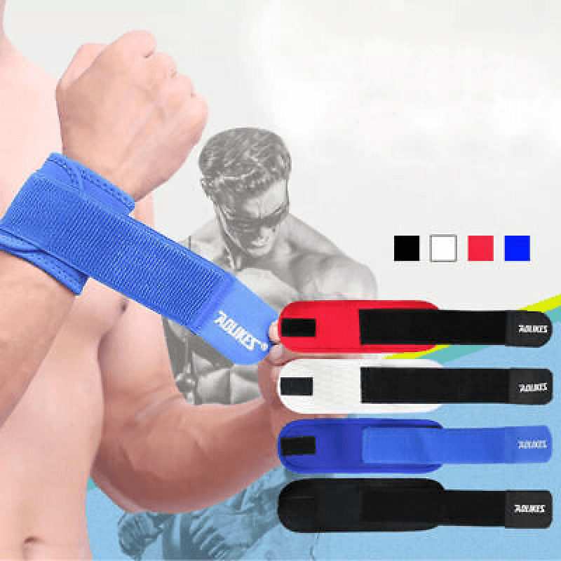Aolikes Adjustable Sports Gym Wrist Support Brace Wrap Band Wristband Strap Au - Black 3