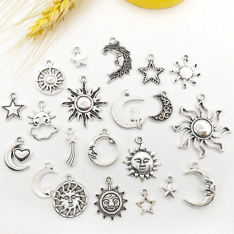 80Pcs Mixed Tibetan Silver Charms Pendants Jewelry Making Findings Diy Craft 4