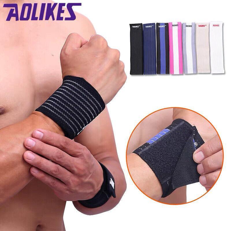 Aolikes Wrist Brace Elastic Bandage Support Sport Gym Wrap Fitness Wristband - White 3