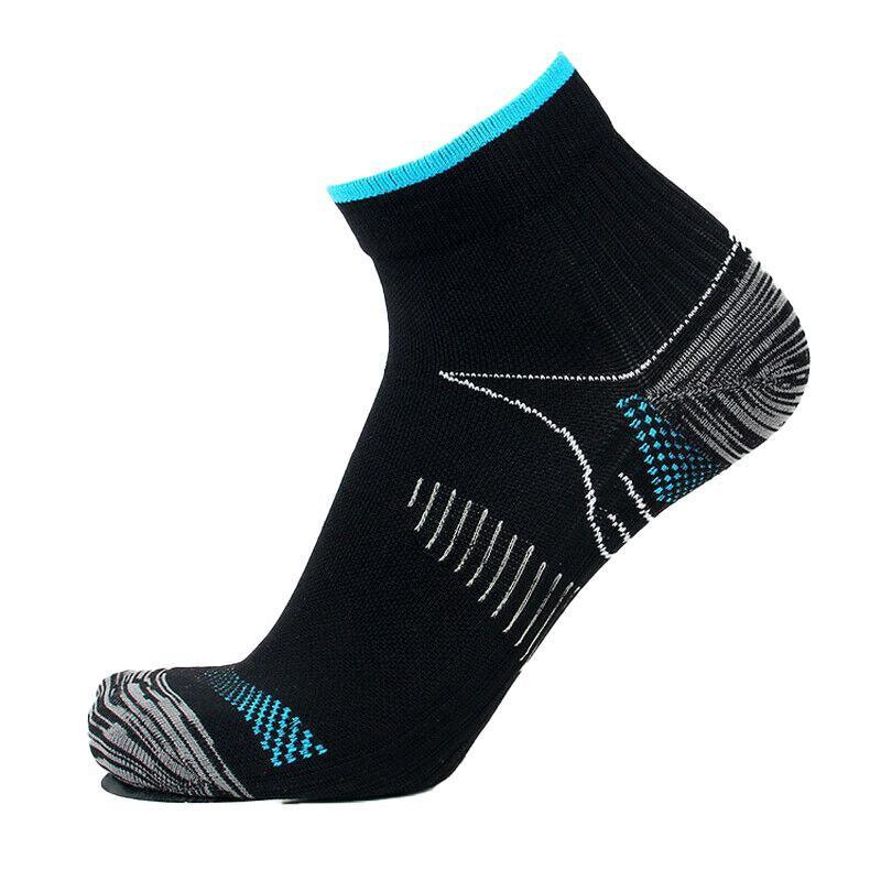 1 Pair Ankle Compression Socks Foot Support Sleeves S M Size Unisex - Black-Blue 6