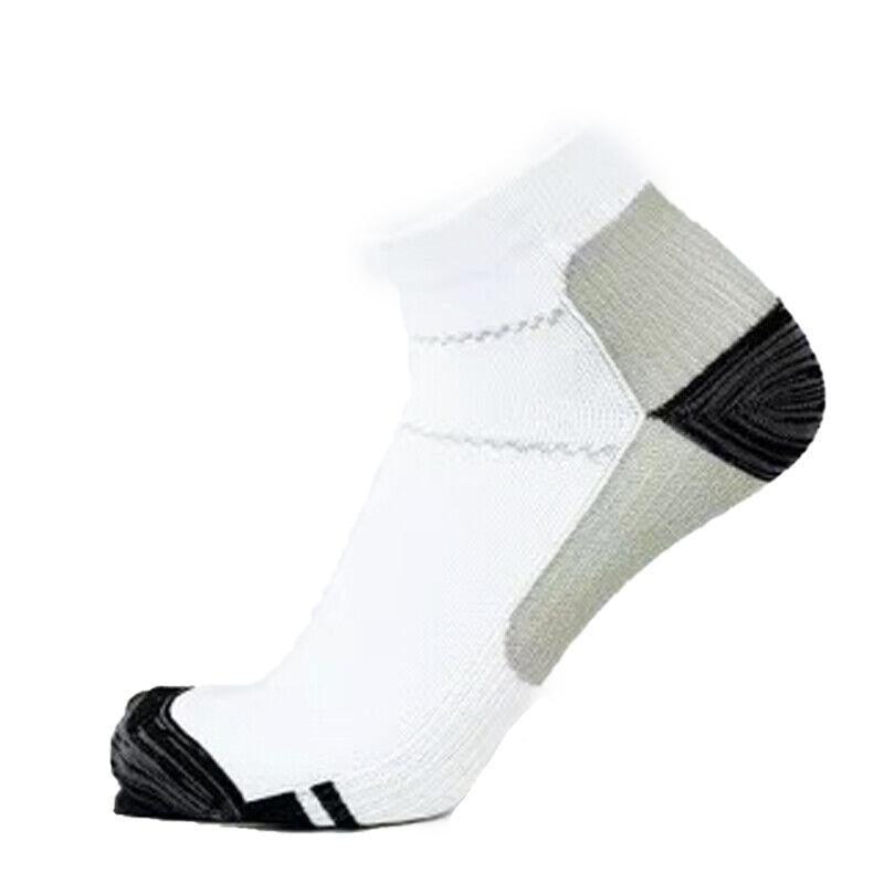 1 Pair Ankle Compression Socks Foot Support Sleeves S M Size Unisex - White-Rose Red 8