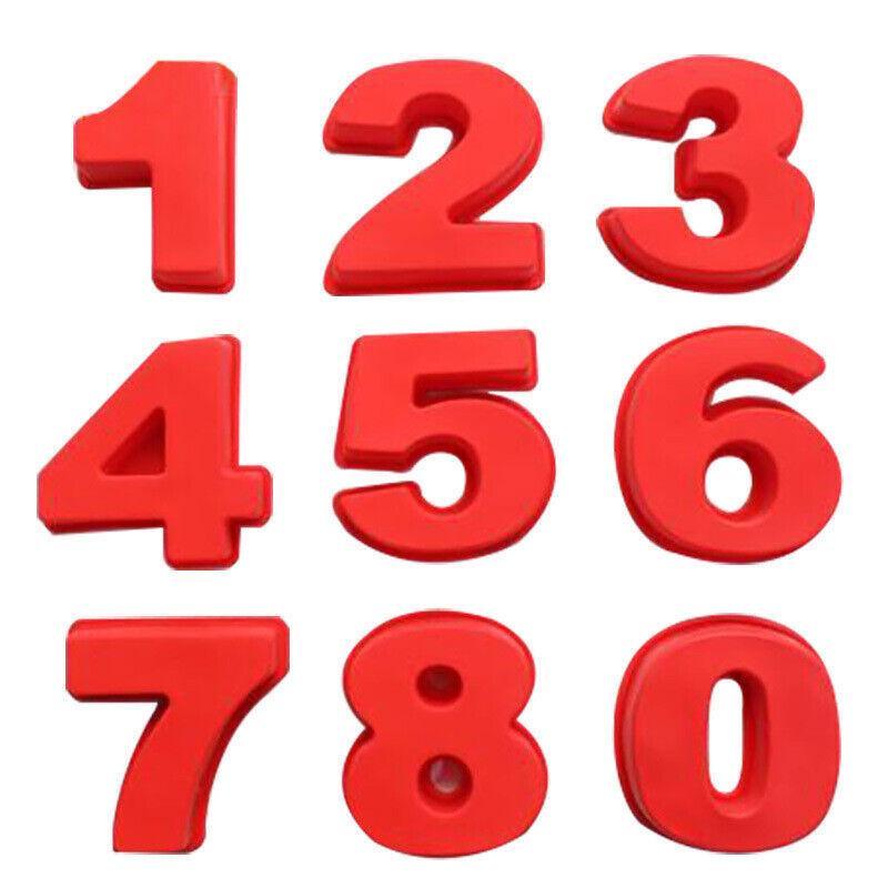 10 Inch Silicone Number Cake Mould Birthday Baking Pan Fondant Tools - 0