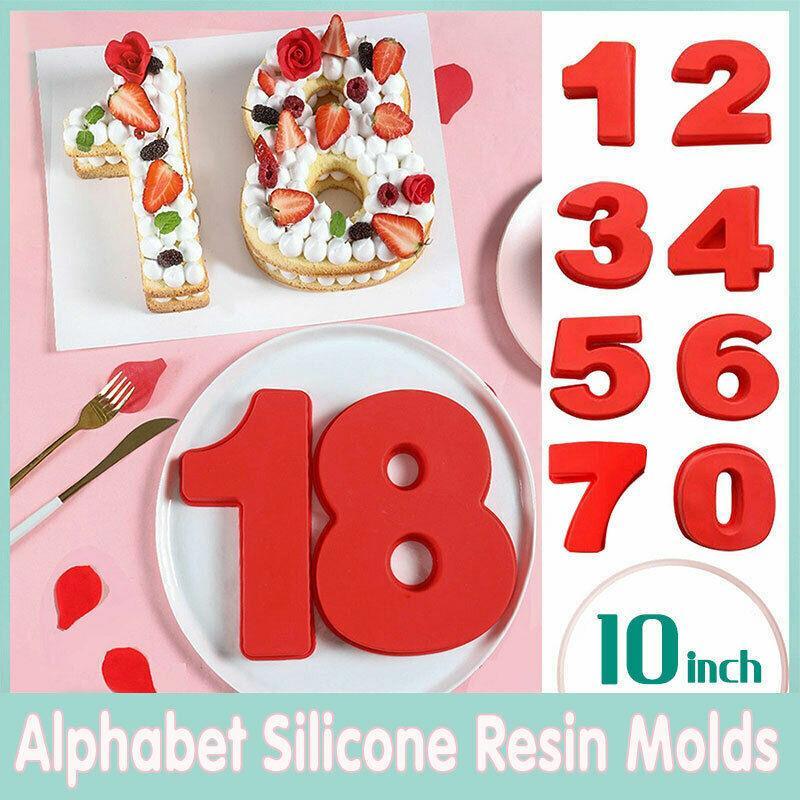 10 Inch Silicone Number Cake Mould Birthday Baking Pan Fondant Tools - 3