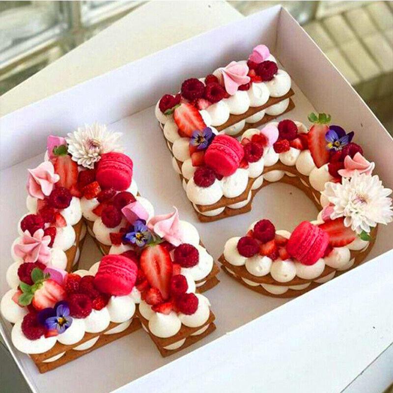 10 Inch Silicone Number Cake Mould Birthday Baking Pan Fondant Tools - 7 5
