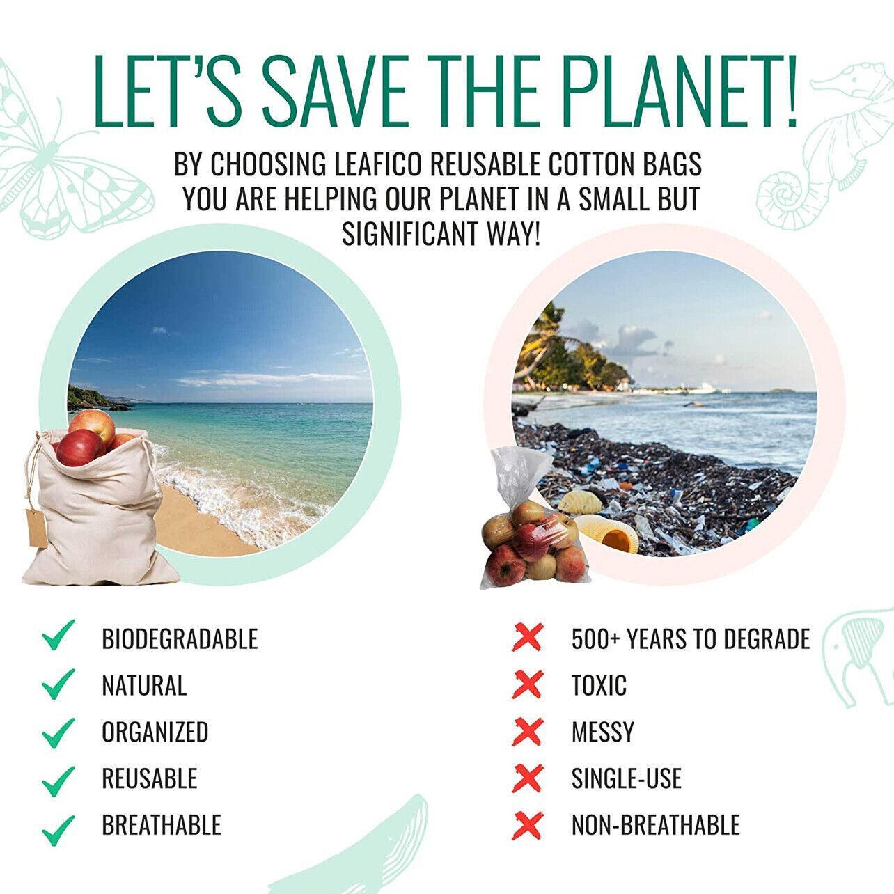 10X Canvas Cotton Drawstring Bags Linen Calico Tote Gift Storage Pouches - 25x35cm 5