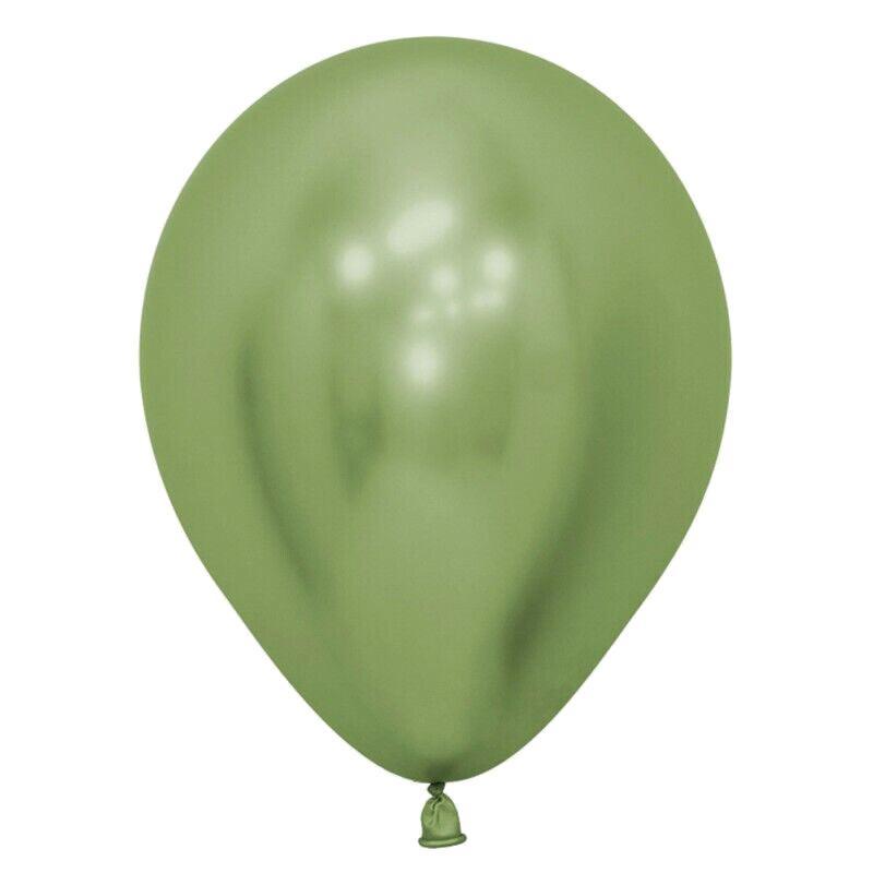 Metallic Latex Balloons 12 Inch Chrome Party Balloons for Birthday Wedding Decoration - Green 10PCS 11