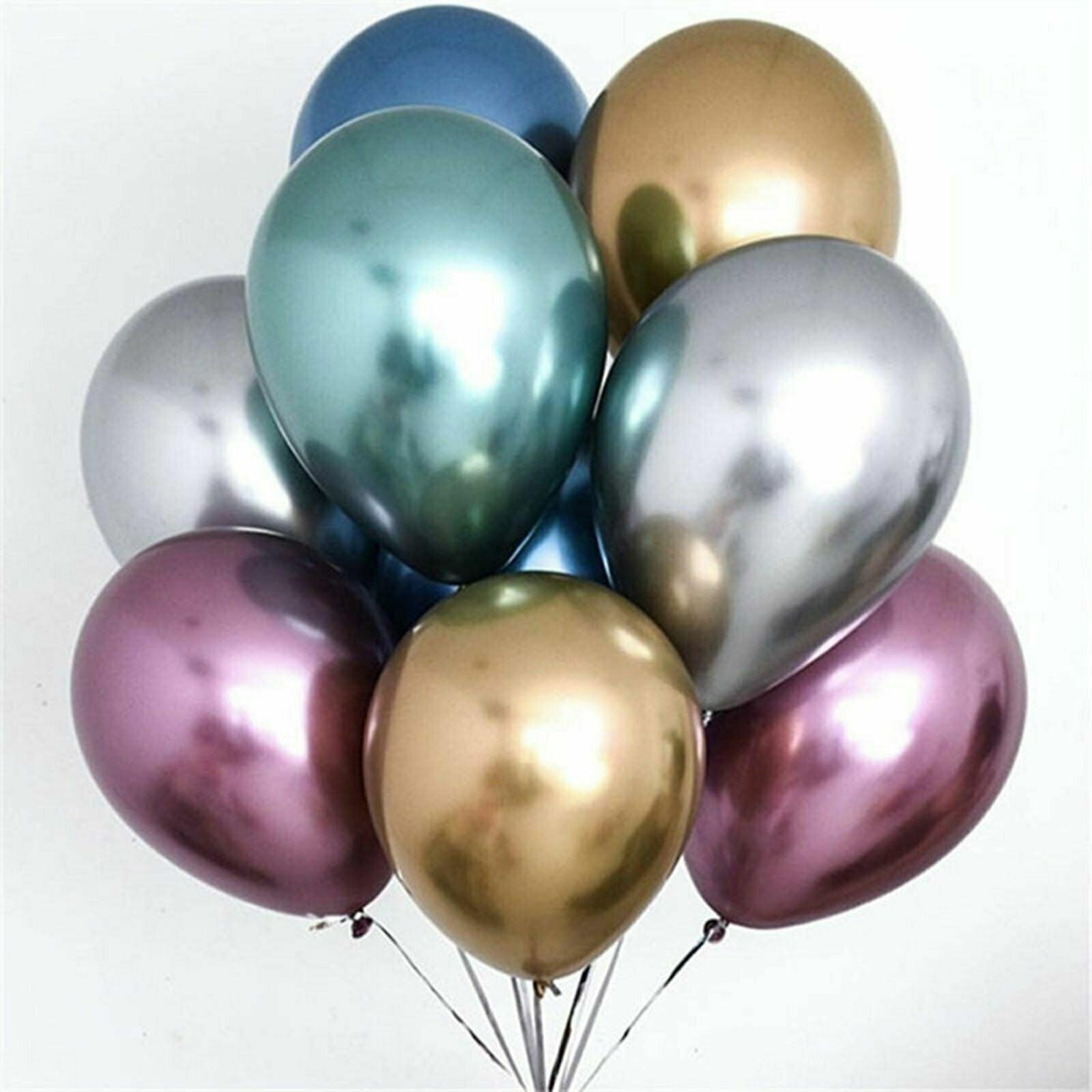Metallic Latex Balloons 12 Inch Chrome Party Balloons for Birthday Wedding Decoration - Purple 10PCS 3