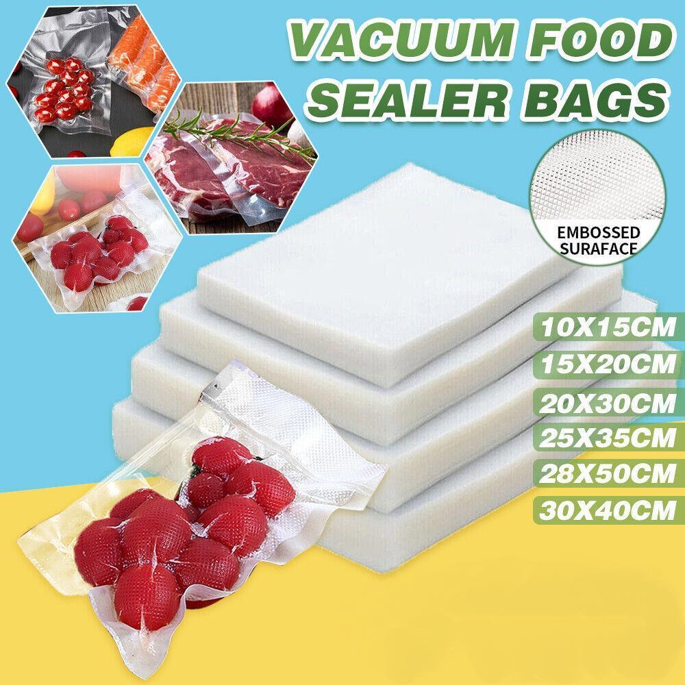 100pcs Vacuum Food Sealer Bags Precut BPA Free Commercial Grade Storage Saver - 10x15cm