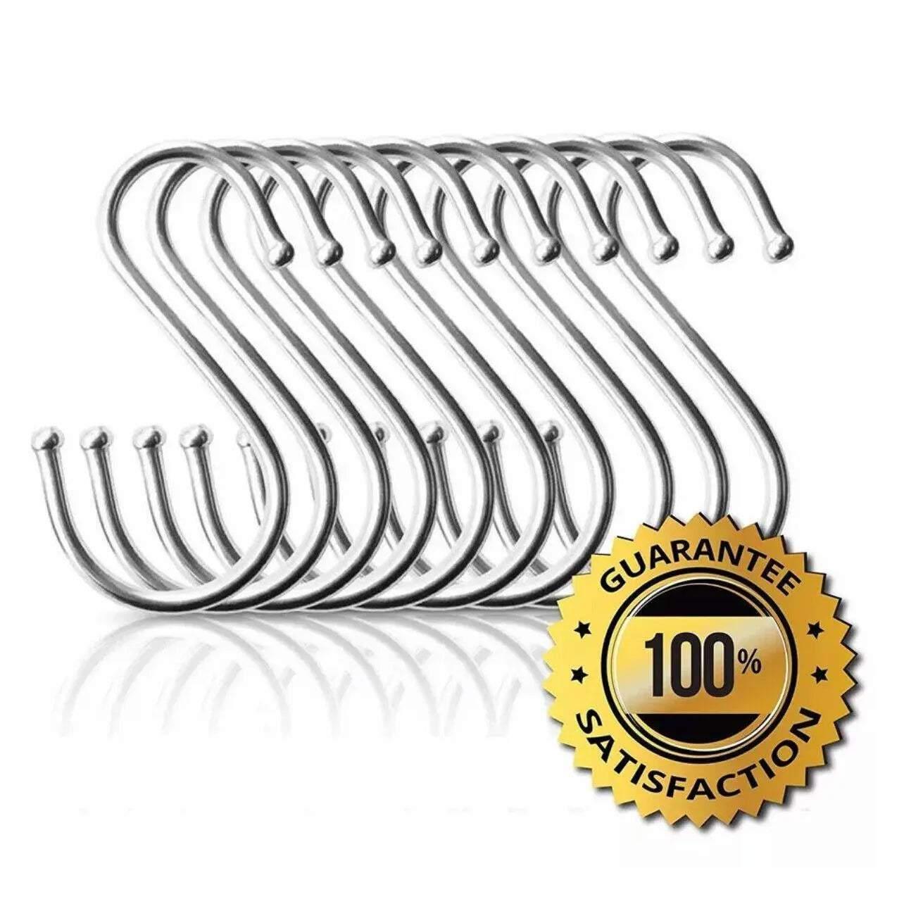 8cm Stainless Steel S Shape Hooks Kitchen Hanger Rack Clothes Hanging Plant Holders - 5PCS 4