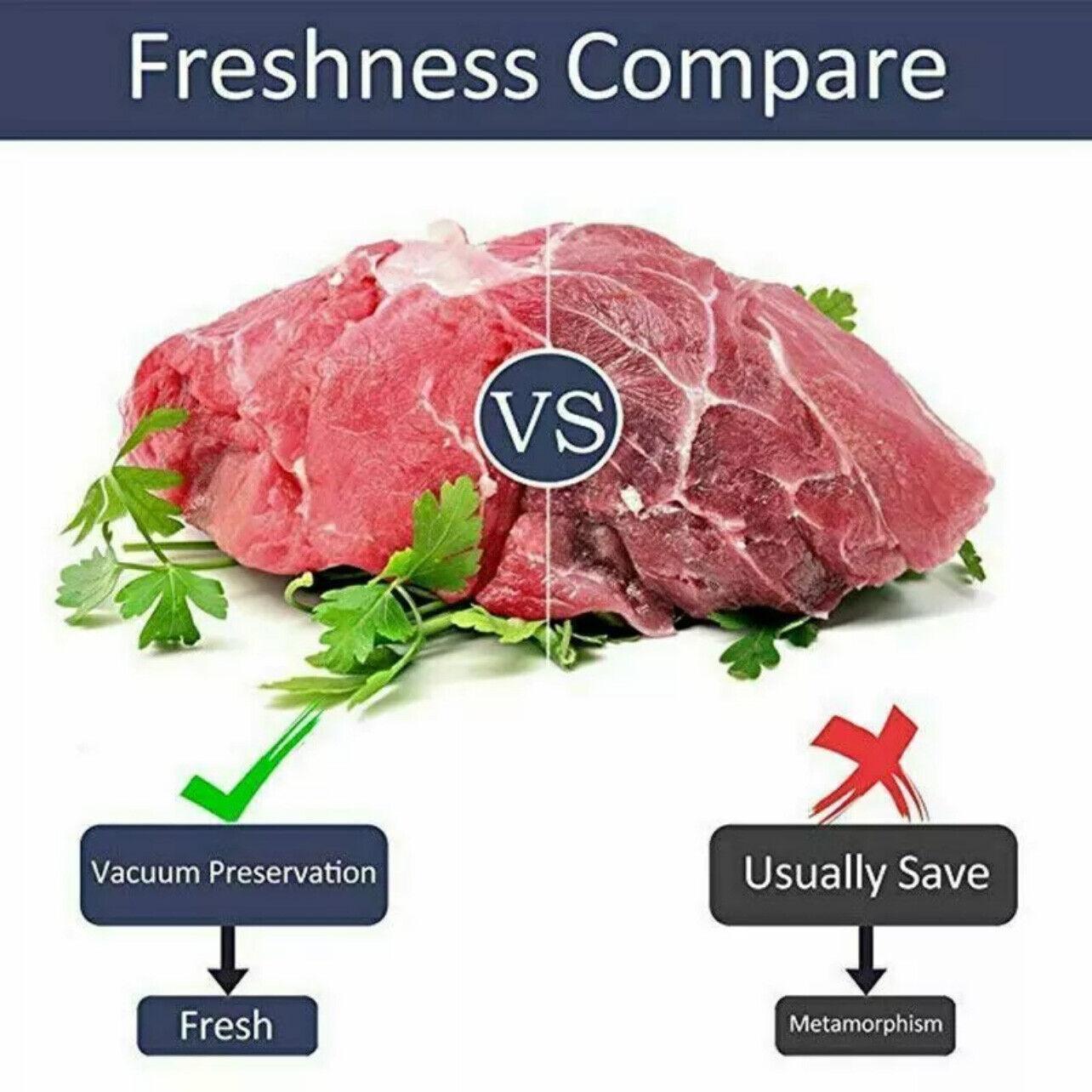 1-10x Commercial Heat-Resistant Vacuum Sealer Rolls for Food Storage - 2 Rolls (22cm x 5m) 5