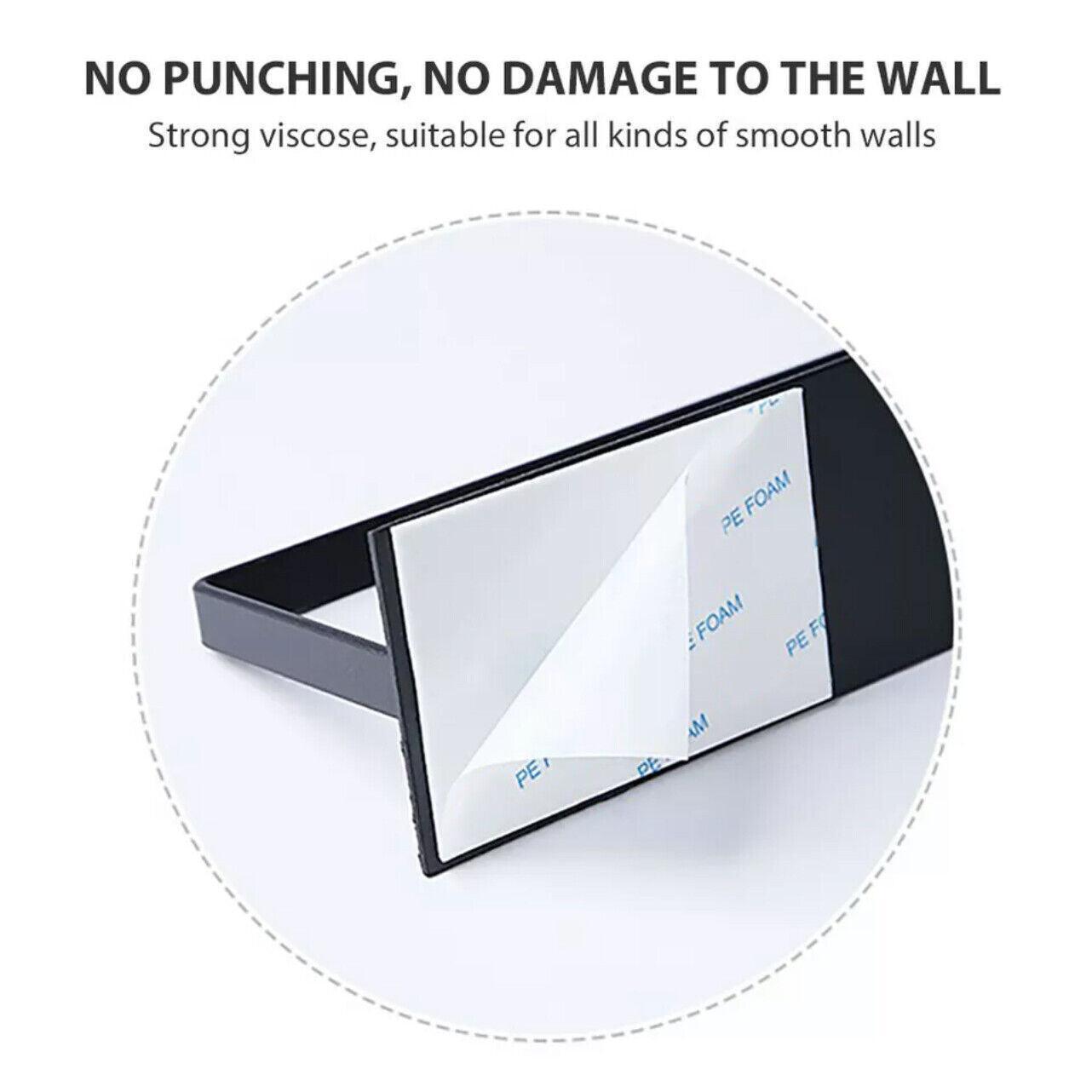 Self-Adhesive Paper Towel Holder Rack for Kitchen Rolls and Wrap Storage - White x 1 unit 4