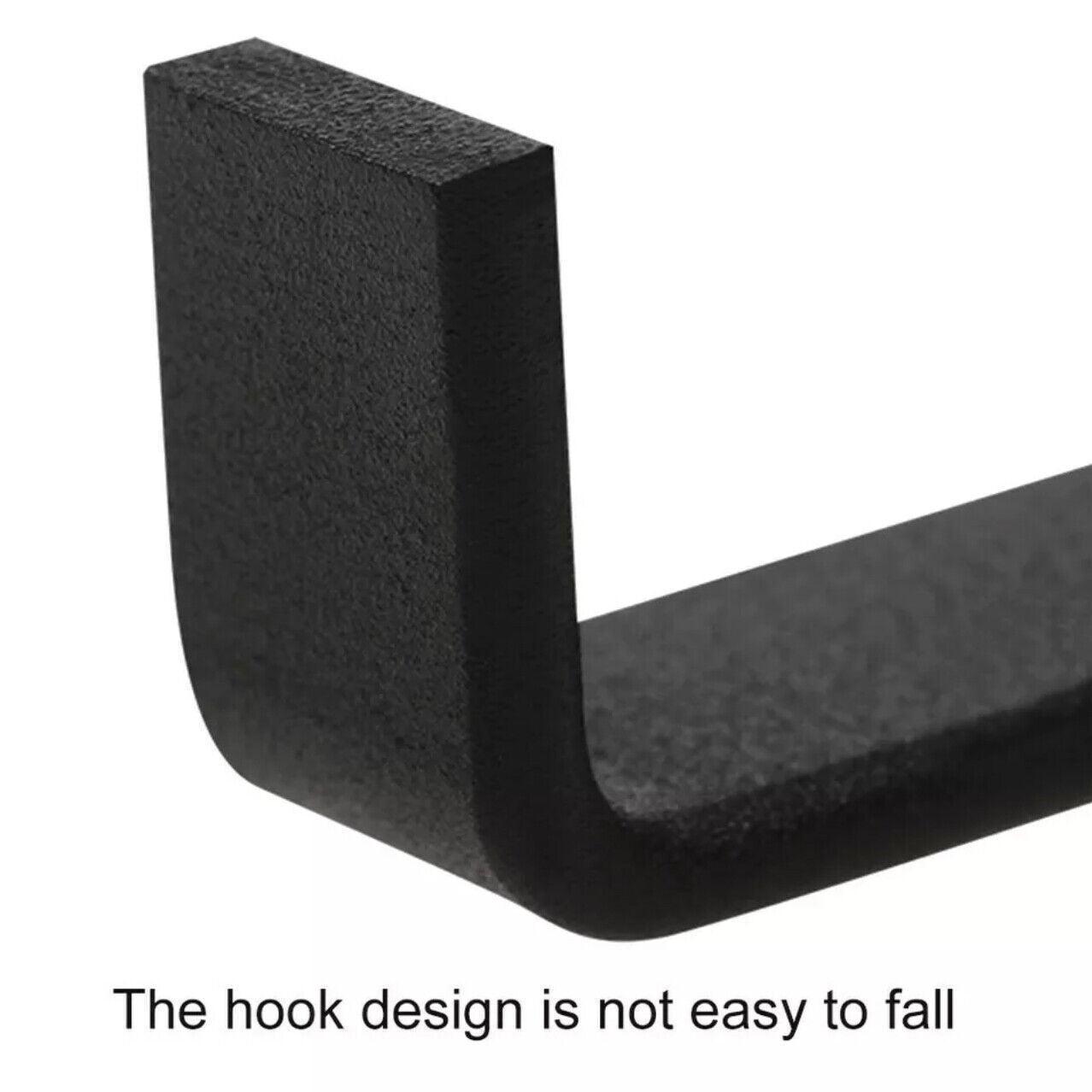 Self-Adhesive Paper Towel Holder Rack for Kitchen Rolls and Wrap Storage - Black x 1 unit 5