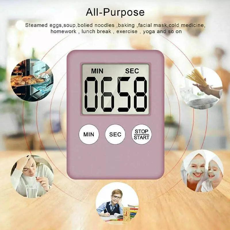 Digital Kitchen Timer with Back Mount LCD Countdown Display 99-Minute Range - 1 PC 5