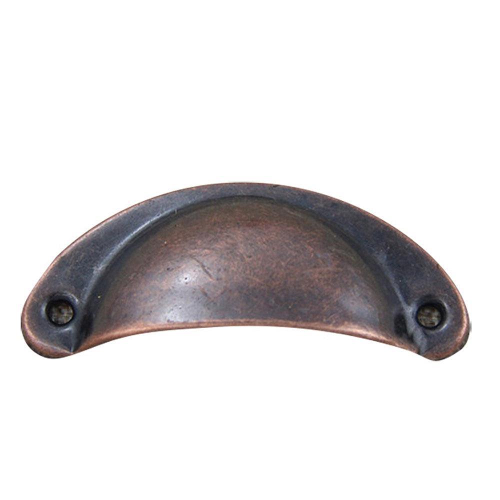6X Cupboard Door Cabinet Cup Drawer Furniture Retro Antique Pull Shell Handle - Red Bronze 9