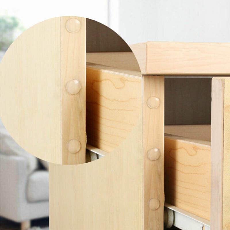 100PCS Clear Silicone Bumper Pads Self Adhesive Door Drawer Cabinet Furniture Stopper - 100PCS-10*2mm 3