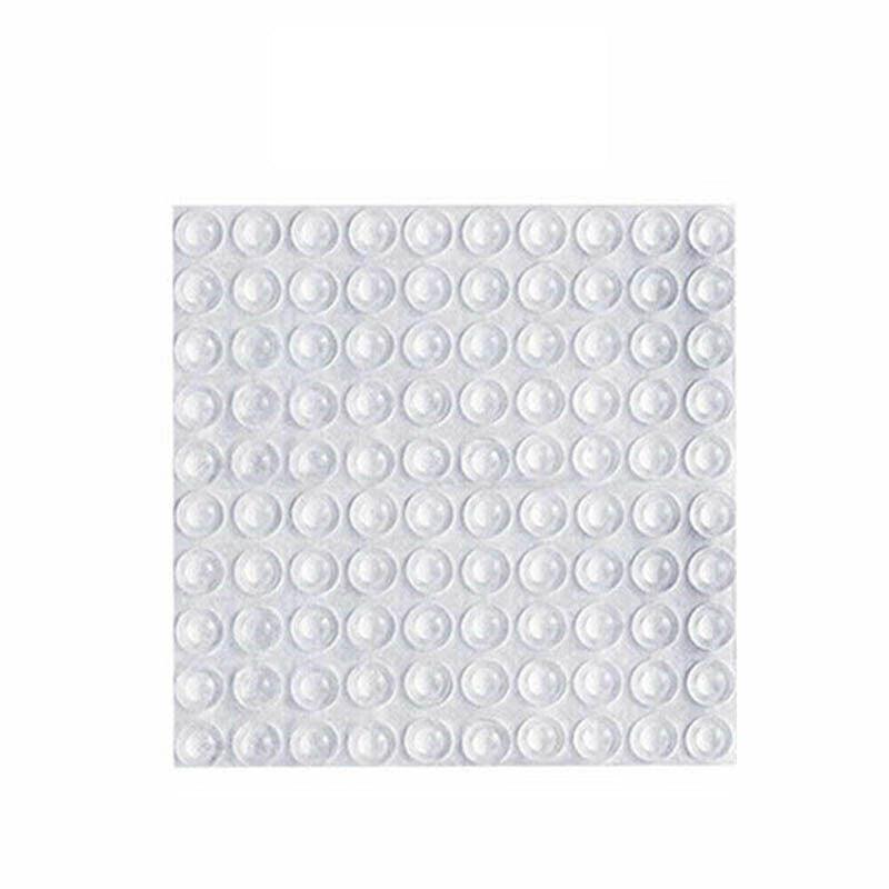 100PCS Clear Silicone Bumper Pads Self Adhesive Door Drawer Cabinet Furniture Stopper - 100PCS-10*2mm 6