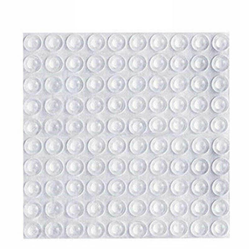 100PCS Clear Silicone Bumper Pads Self Adhesive Door Drawer Cabinet Furniture Stopper - 100PCS-10*2mm 7