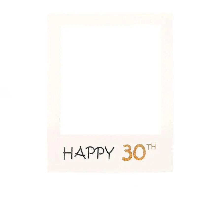 1Th 18Th-60Th Photo Booth Props Picture Frame Wedding Birthday Party Decoration - Happy 40TH 10