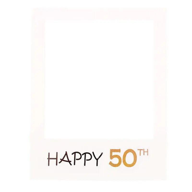 1Th 18Th-60Th Photo Booth Props Picture Frame Wedding Birthday Party Decoration - Happy 40TH 12