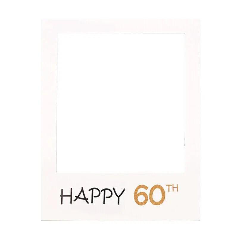 1Th 18Th-60Th Photo Booth Props Picture Frame Wedding Birthday Party Decoration - Happy 40TH 13