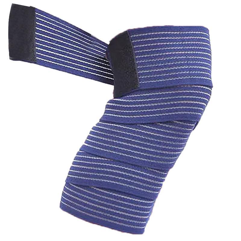 Sports Gym Bandage Wrap Compression Strap Wrist Knee Leg Ankle Elbow Band 180Cm - White+Grey 8