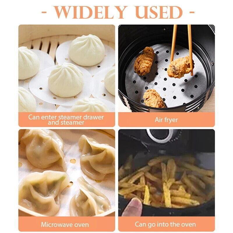 100Pcs 7/8/9 Non-Stick Air Fryer Parchment Liners - 18CM 4