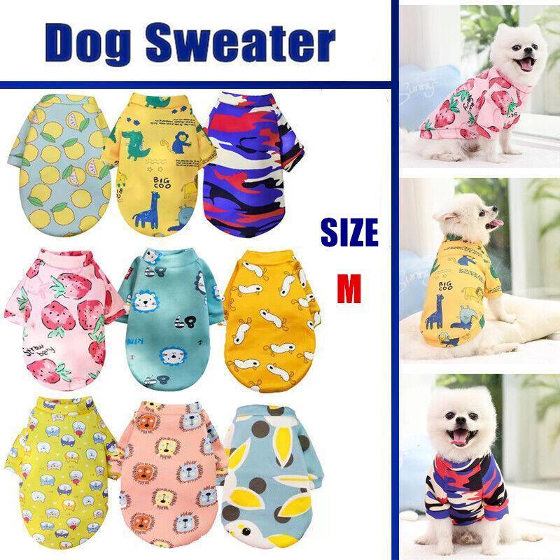 M Size Cute Pet Dog Warm Jumper Sweater Clothes Cat Knitwear Knitted Coats Winter - Yellow Duck