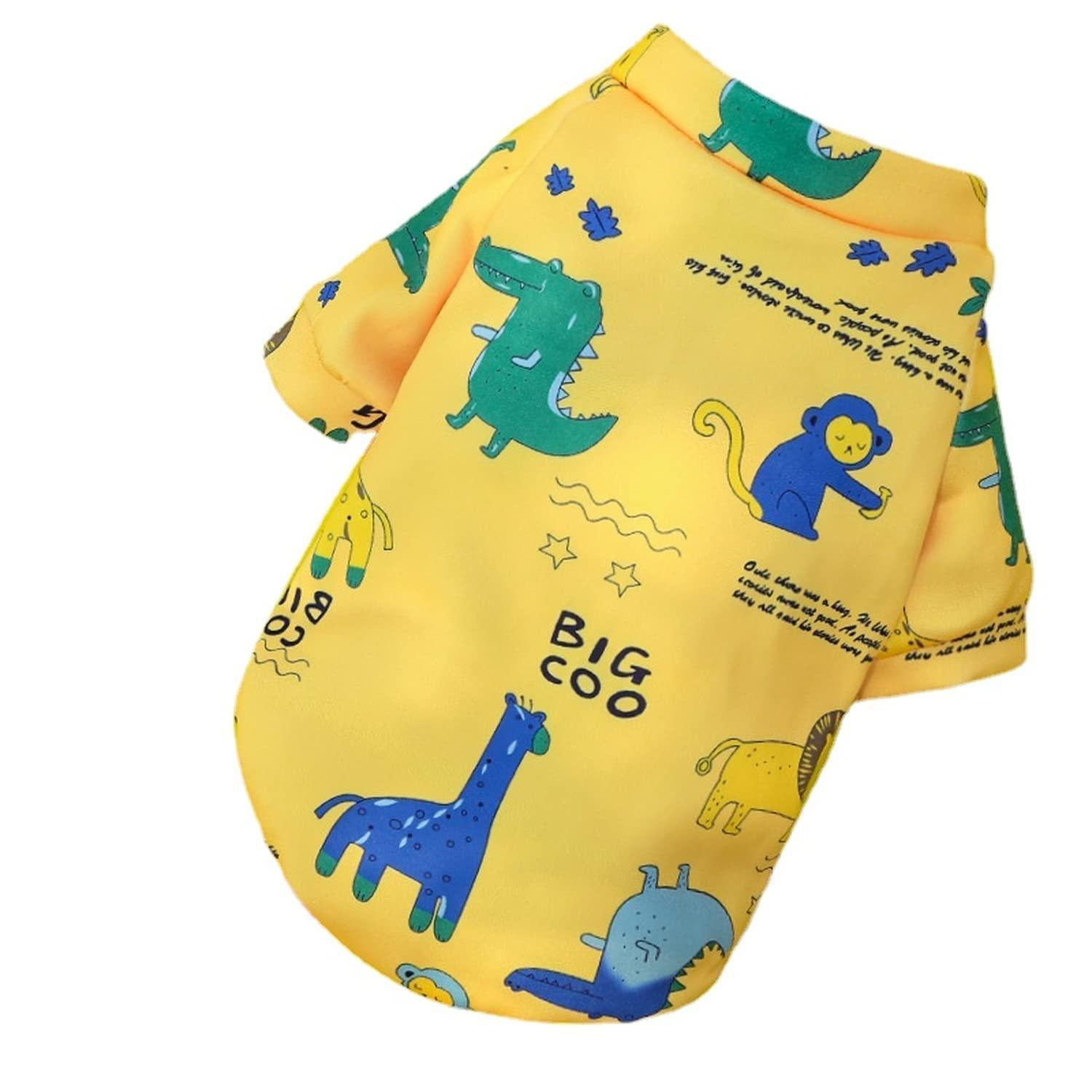 M Size Cute Pet Dog Warm Jumper Sweater Clothes Cat Knitwear Knitted Coats Winter - Yellow Duck 14