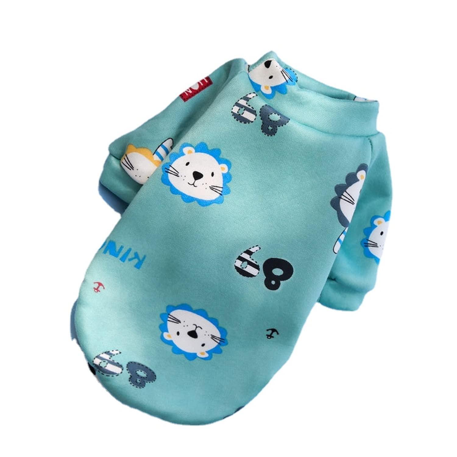 M Size Cute Pet Dog Warm Jumper Sweater Clothes Cat Knitwear Knitted Coats Winter - Blue Rabbit 6