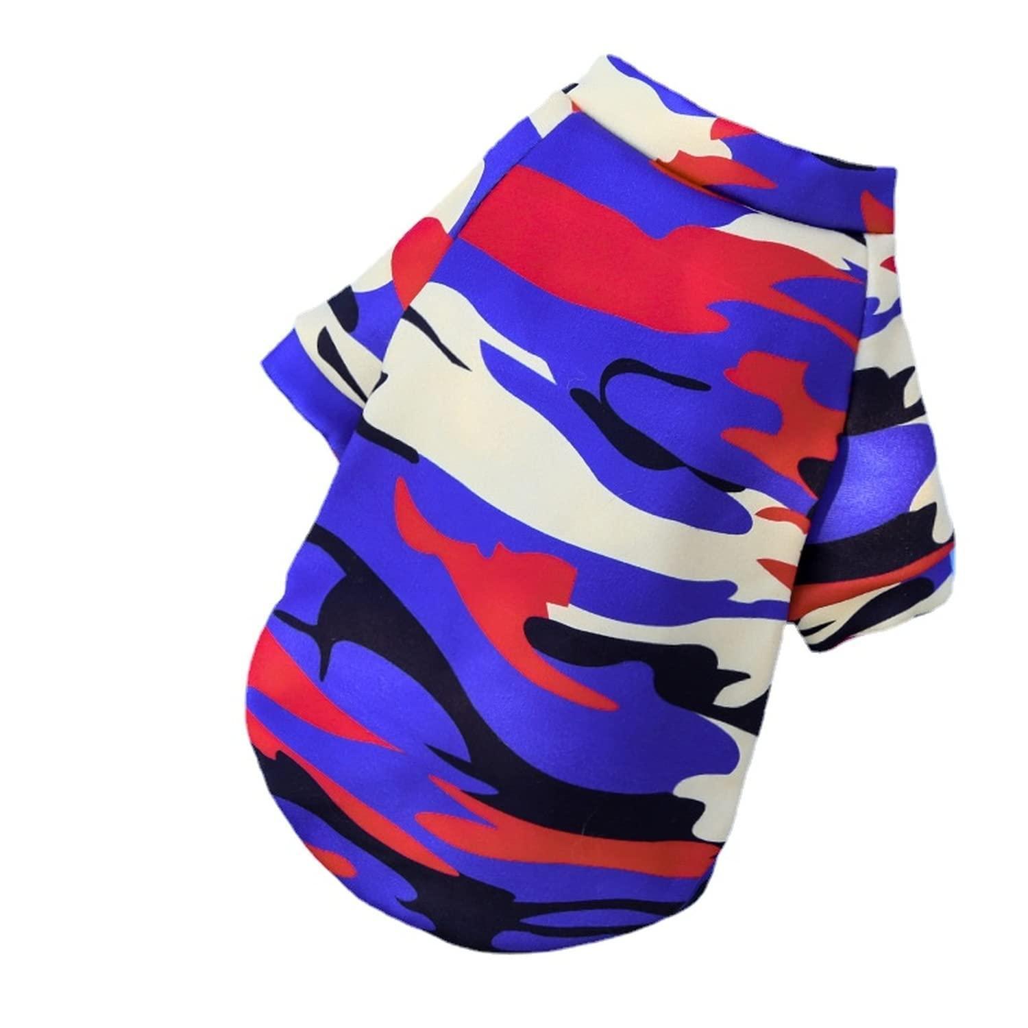 M Size Cute Pet Dog Warm Jumper Sweater Clothes Cat Knitwear Knitted Coats Winter - Purple Camouflage 9