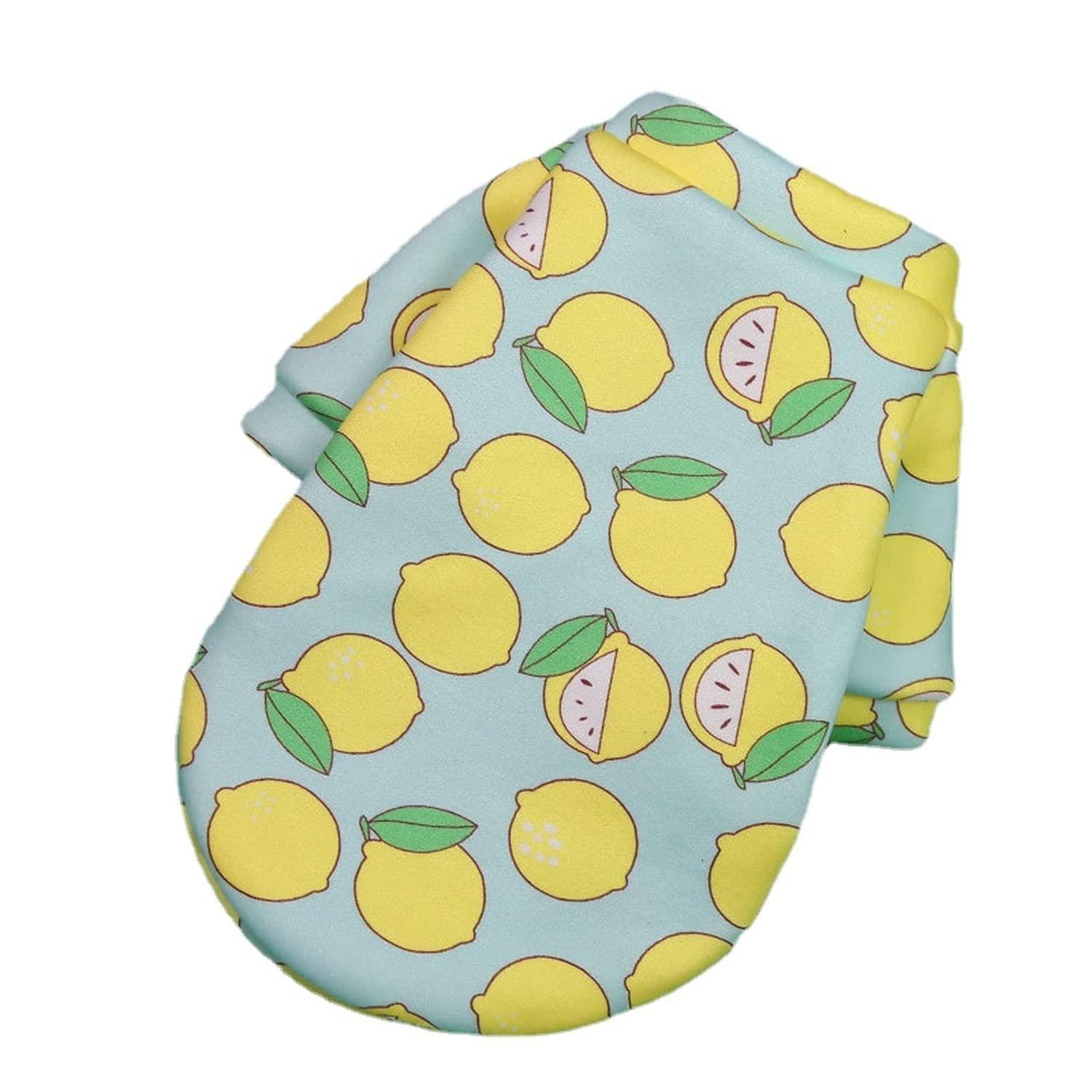 M Size Cute Pet Dog Warm Jumper Sweater Clothes Cat Knitwear Knitted Coats Winter - Green Lemon 10