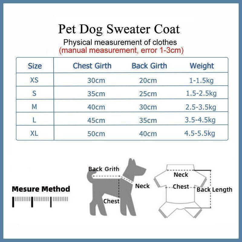L Size Cute Pet Dog Warm Jumper Sweater Clothes Puppy Cat Knitwear Knitted Coats Winter - Pink Strawberry 3