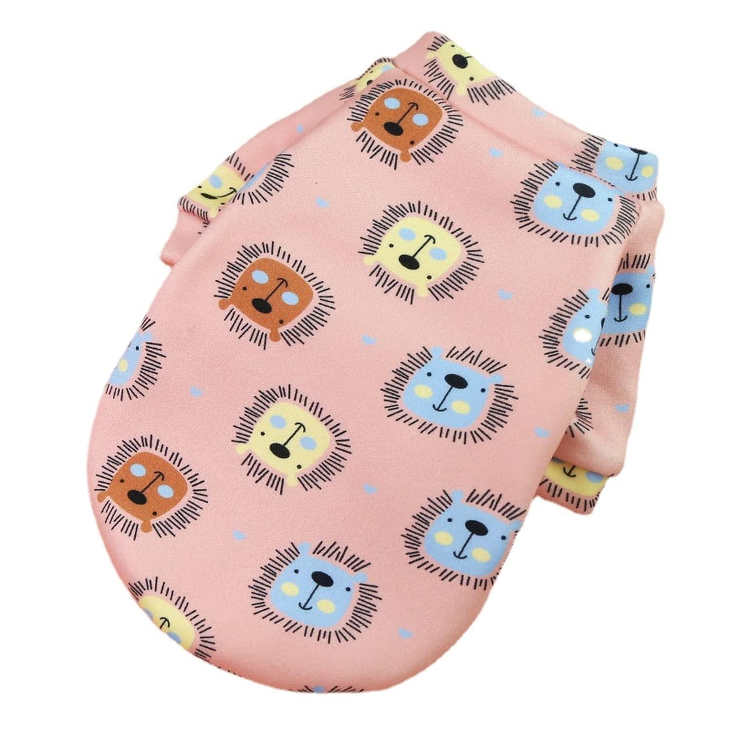 L Size Cute Pet Dog Warm Jumper Sweater Clothes Puppy Cat Knitwear Knitted Coats Winter - Pink Strawberry 13