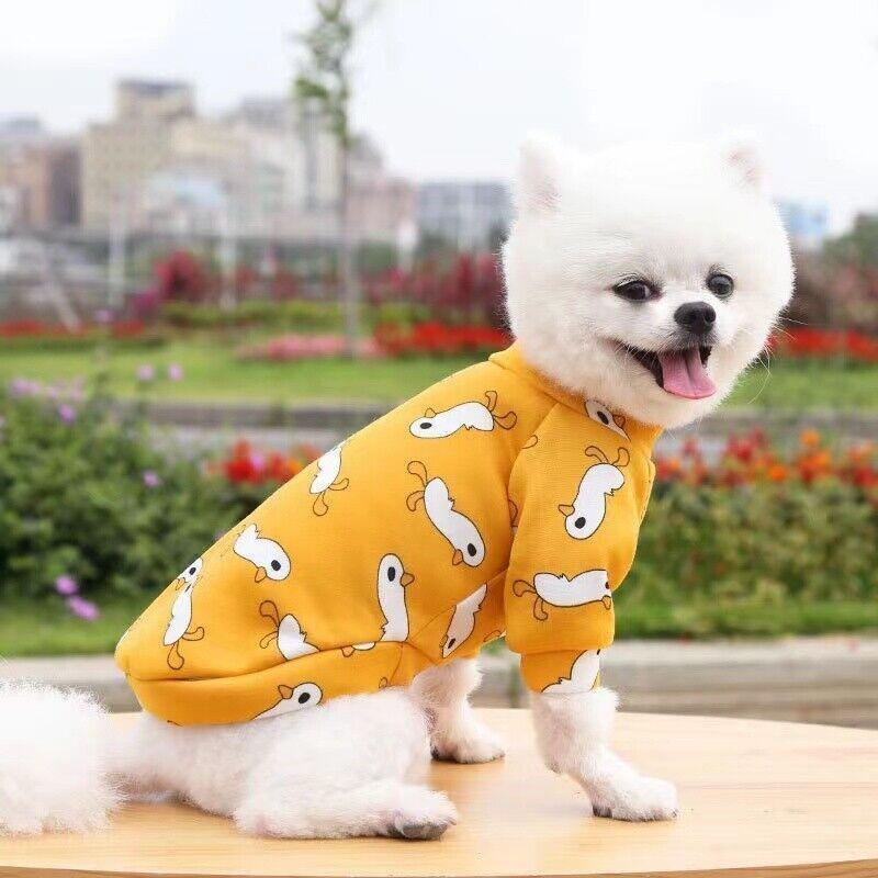 L Size Cute Pet Dog Warm Jumper Sweater Clothes Puppy Cat Knitwear Knitted Coats Winter - Yellow Giraffe 5